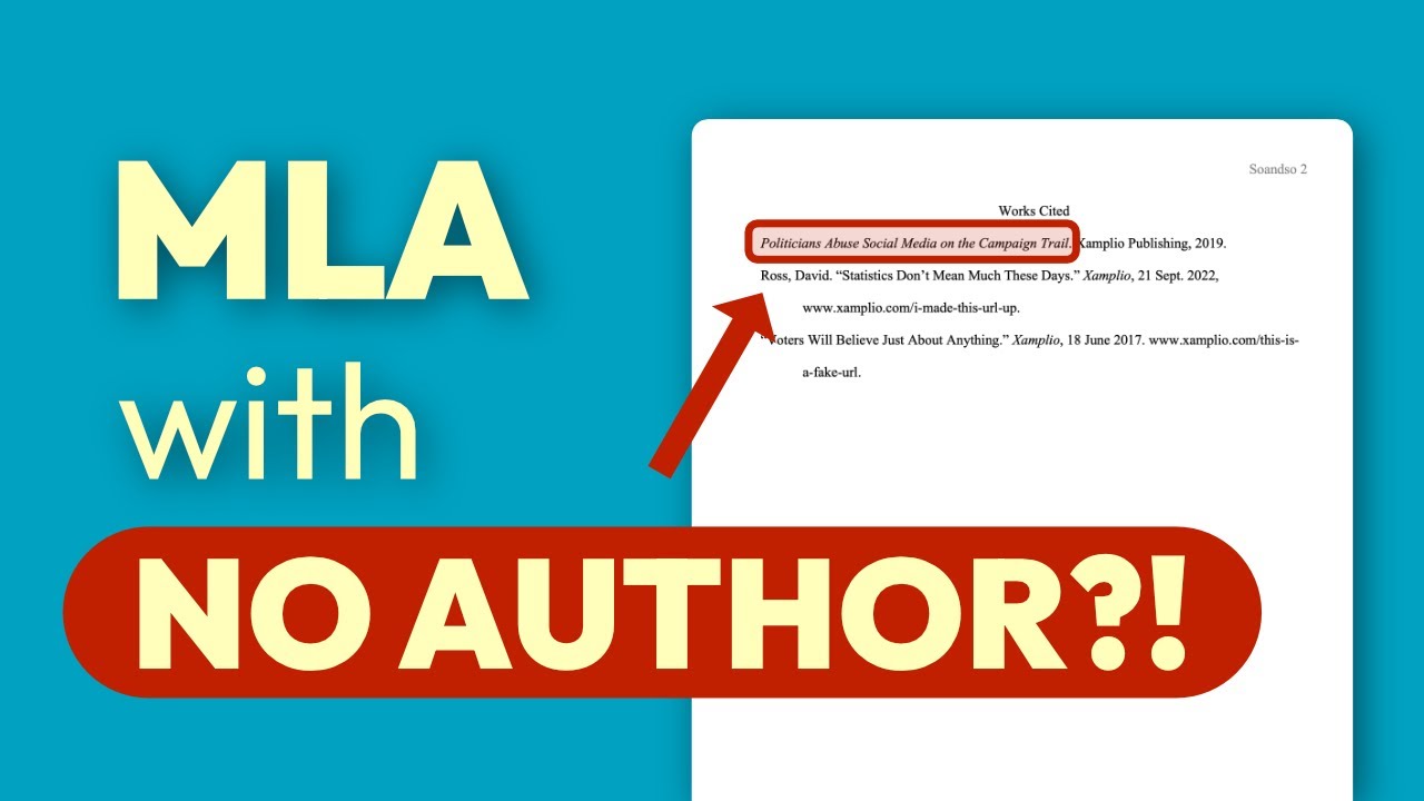 How to Do in Text Citation With No Author